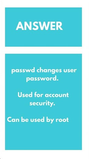 #43 | What is passwd command?
