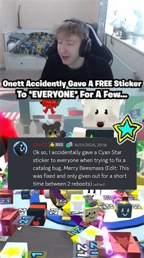 Onett Accidently Gave Everyone A FREE Star Sticker... +Beesmas Nerfs (Bee Swarm Simulator)