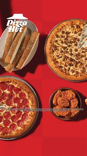 🍕🍗 Big Dinner Box = Big Flavor! Get 2 medium 1-topping pizzas, 5 breadsticks and 8 boneless wings. Order now! | Pizza Hut