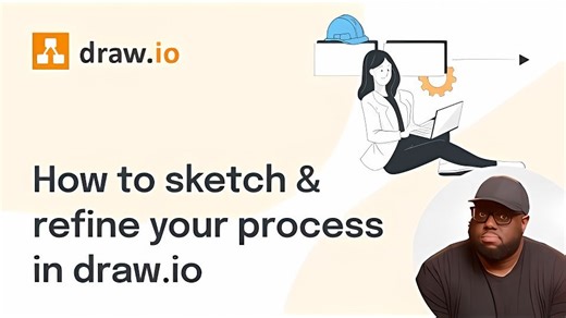 【中字】 draw.io 教程：绘制草图并完善流程图