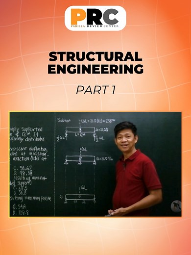 Structural Engineering/Construction problem solved by Engr. Padilla part 1. Be the next licensed Civil Engineer this November 2024, click the link in our bio to enroll! #PRC #civilengineering #November2024CELE #boardexamreview #structuralengineering