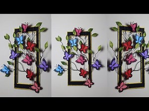 Beautiful Butterfly Wall Hanging Tutorial | Easy Paper Craft | DIY Butterfly Origami
