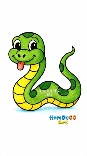 Learn to Draw an AWESOME Snake Step-by-Step! 🐍🔥 Cool & Easy Drawing Ideas for Beginners! ✨ #drawingtutorial #howtodraw #snake #snakedrawing #easydrawing #simpleart #beginnerart #stepbystep #viralart #fyp #trending #arttok #reptileart | Hamdego Art