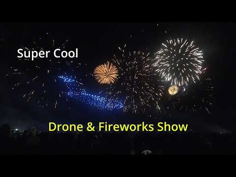 Epic 1000-Foot Fireball - Drone & Fireworks Show Spectacular!