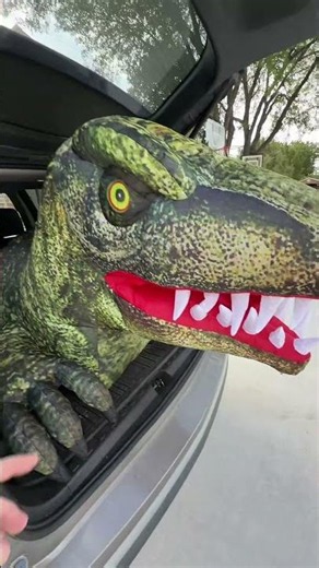 Halloween Inflatable Animated Dinosaur Trunk Or Treat Car Decor with Built-in LEDs Blow Up for