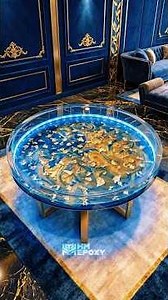Making the Ultimate Blue & Gold Ocean! (Satisfying Resin Table DIY) 💙✨