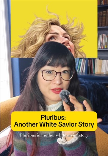 Who gets to save the world in Pluribus? Carol and Manousos are positioned along racial and theological lines. Carol moves through the world in a police car, granted authority, choice, interiority. Manousos is sacrificed through service, crucifixion imagery, and embodied connection. His knowledge is complete but salvation cannot proceed until Carol decides she is ready. Pluribus reproduces the white savior trope by turning brown bodies into the connective tissue of salvation while white reluctanc