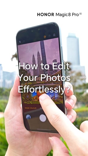 Making magic happen in one tap 🪄 Watch how Magic Color on the HONOR Magic8 Pro turn a raw shot into a masterpiece instantly. Whether it’s a collection from the internet or a masterpiece in your album, with one simple touch, the colors and styles can be magically applied to any shots you’ve selected. 🎨 Try yours now: https://bit.ly/magic8pro-fb #HONORMalaysia #HONORMagic8Pro #HONORMagic8ProMY | HONOR Malaysia