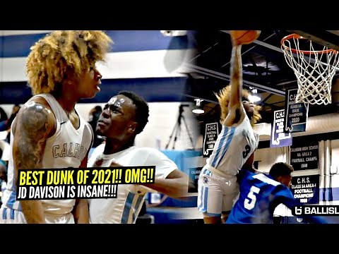 JD Davison Throws Down BEST DUNK OF 2021 SO FAR!! Absolutely DEMOLISHES Defender & TURNS UP!!