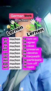Verb with machen. #grammar #german #nursing #germanlanguage #adjective #personalgrowth #imperative #fblifestyle #holiday | Learning German with heart