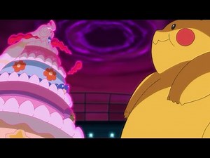 Ash Vs Opal,Bloatmax Pikachu/Fatmax pikachu Vs Gigantamax Alcremie || Pokemon Journeys episode 82.