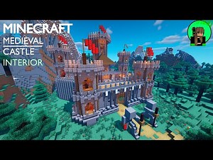 Minecraft Tutorial: Medieval Castle Interior [DOWNLOAD]｜ Castillo Medieval [How to build #20]