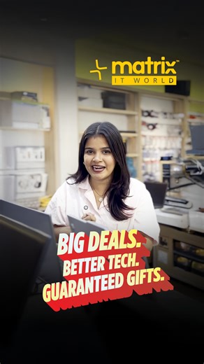 This festive season, give your tech the upgrade it deserves at Matrix IT World, Calicut’s top destination for laptops and gadgets! Whether it’s sleek laptops, high-performance desktops, monitors, printers, or custom-built PCs, we’ve got everything to power your productivity and play. Grab exciting deals,up to ₹10,000 cashback, 30% discounts, and guaranteed gifts. Celebrate smart, celebrate upgraded! . . . . . . 📞 91 9388114400 🌐 matrixitworld.com Our Product Range: Laptops, Gaming Laptops, Gam
