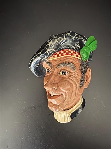 Vintage Bossons “jock” Chalkware Bust Wall Hanging - Etsy