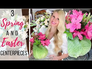 3 SPRING & EASTER Centerpiece IDEAS ~ How To STYLE a TABLE for SPRING ~ DIY + CUTE HOME DECOR
