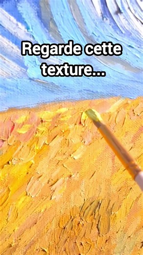 Je peins Van Gogh en 15s : Le Champ de Blé #shorts