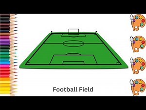 Football Field - Sketch Art and Paint | Step by step tutorial | Pencil to Palette