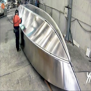 14M views · 107K reactions | The Manufacturing Process Of Boats Is Made Of Wood And Stainless Steel | Machinery TV | Facebook