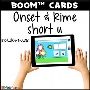Onset and Rime CVC Words with Short Vowel u Sound  Boom™ Cards