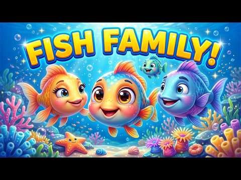 Baby Fish Family Song 🐟 | Ocean Animals Song for Kids | Nursery Rhymes & Learning
