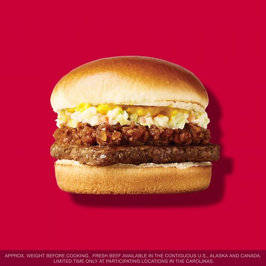 277 reactions · 67 shares | The Carolina Classic is back! It’s ¼ lb fresh, never frozen beef patty, with zesty chili, diced onions, mustard and tangy cole slaw. | Wendy's | Facebook