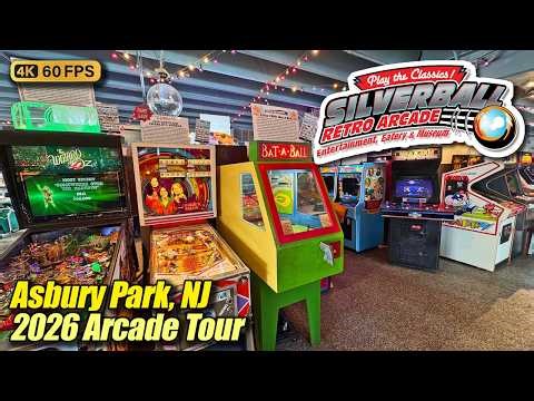Silverball Retro Arcade (Asbury Park NJ), February 2026 arcade tour, new 4K full walkthrough