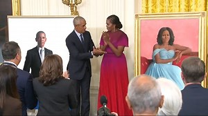 The official White House portraits of former President Barack Obama and first lady Michelle Obama have been unveiled in a Wednesday ceremony. Barack Obama chose artist Robert McCurdy for his portrait, and Michelle Obama went with artist Sharon Sprung. bit.ly/3RrRNDa | AP