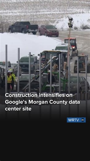 Full story in bio 🔗 A sprawling piece of farmland near Monrovia is quickly transforming for the artificial intelligence industry. Neighbors across the street from the site are trying to handle the constant construction. | WRTV