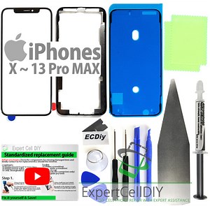 Apple iPhone 16/15/14/13/12/11/X series DIY Front Screen Glass Repair Kits