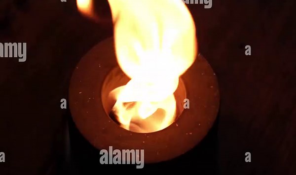 Tabletop fire pit Stock Video Footage - Alamy