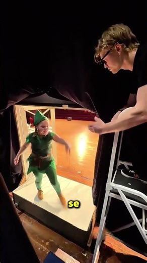 This is how Peter Pan flies backstage 🤯