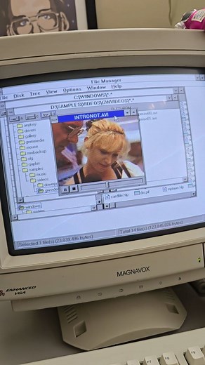 Michael Michaela on Instagram: "Microsoft Media player on (Windows 3.11) 486DX2 . . . . #90s #nostalgia #retro #vintage"