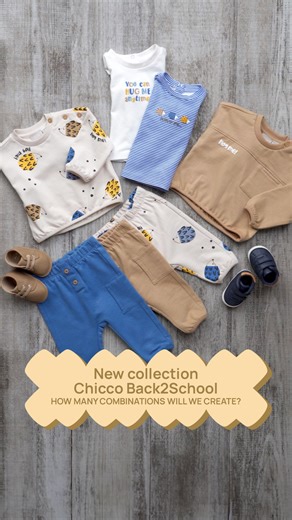 4.8K views · 24 reactions | The new Baby Comfy & Genderless collection is here!​​ A world of combinations designed to accompany little ones with comfort and style, with an almost endless Mix & Match ♾️​​  Discover Chicco Back2school collection! ​​ #chicco #chiccointernational #parentslife #parentsandkids #parenting #childhood #kidsfashion #backtoschool | Chicco | Facebook
