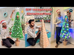 🌲DIY inexpensive Christmas tree 2025/Make your own Christmas tree at home with Cardboard #christmas