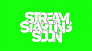 Stream starting soon overlapping green screen loop