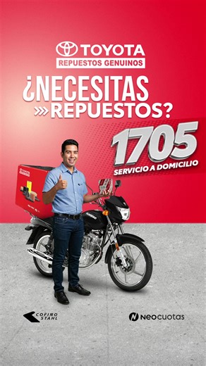 ¡Repuestos Genuinos Toyota! Servicio a domicilio 1705. #Repuestos #TOYOTA | Toyota Guatemala