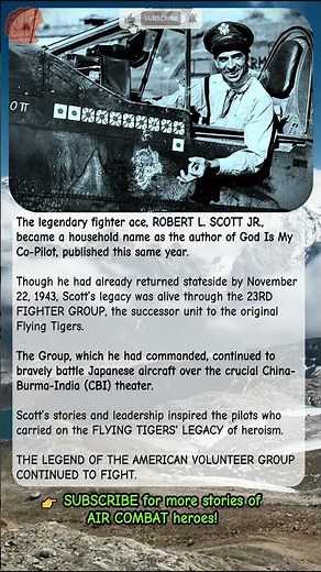 God Is My Co-Pilot Author's Legacy Lives On | Robert L Scott Jr 1943 | #shorts #aviation #history