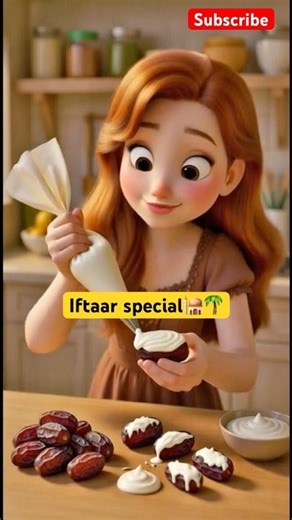 Chocolate Cream Khajoor 😍 30 Sec Dessert #iftar #shorts