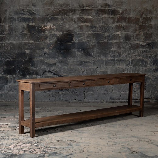 Rustic Reclaimed Wood Console Table: Farmhouse Entryway Table With Drawers - Etsy