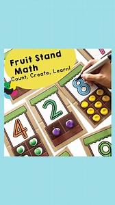 Fruit Stand Math - Explore the interactive learning world with our new printable! 🍎🔢 Boost fine motor and number skills as your child creates fruits with playdough. Perfect for parents and teachers, make math a playful adventure! 🛒✨ ☰What you'll need: * Chanafavors Printables 🌈 Shop for Printable PDF Files 🖨 Chanafavors.etsy.com (Click our profile for live link) * Cardboard * Scissors / Glue Stick * Adhesive Tape * Whiteboard Markers * Playdough ❤️ Like, Share, and Save for future inspirati