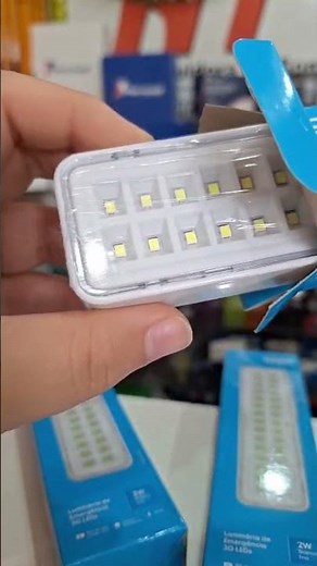 Luminária de Emergência 30 leds Elgin bivolt com bateria recarregável