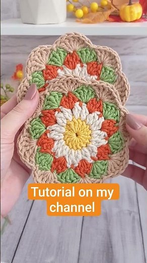 How to Crochet a Bright Coaster Fast!