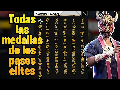 El Último álbum de medallas de colección de todos los Pases Elites de FreeFire