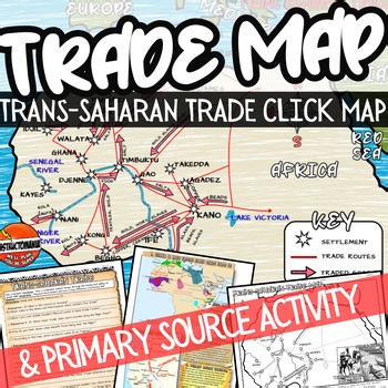 Medieval West African Kingdoms Trade Map Activity l Africa Trans-Saharan Trade