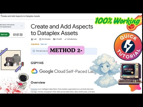Create and Add Aspects to Dataplex Assets| METHOD 2 Data Catalogue #GSP1145 #qwiklabs #arcade