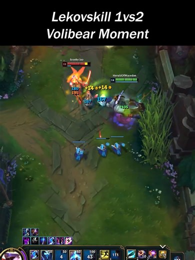 Volibear 1vs2 Moments in League of Legends