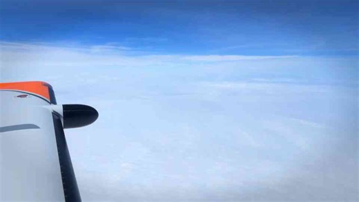 Watch raw sky views during a TBM 850 flight