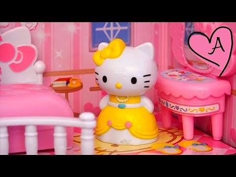Castillo de princesa Hello Kitty con luces | Muñecas y juguetes con Andre para niñas y niños