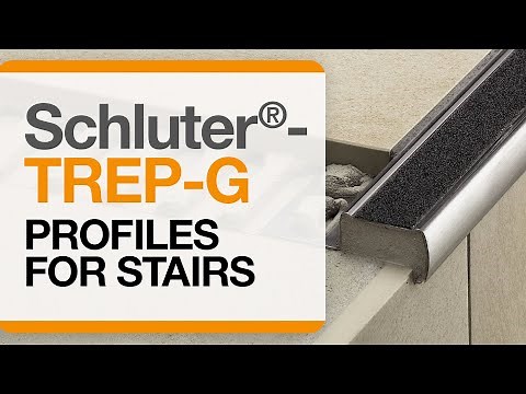 How to install tile edge trim on stairs: Schluter®-TREP-G profile