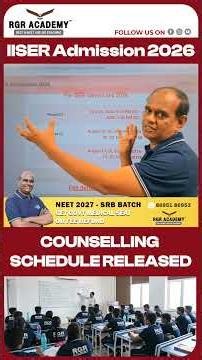 IAT 2026 Counselling 🔥 8 Rounds Explained | IISER Seat Allotment Strategy | Don't Miss This!